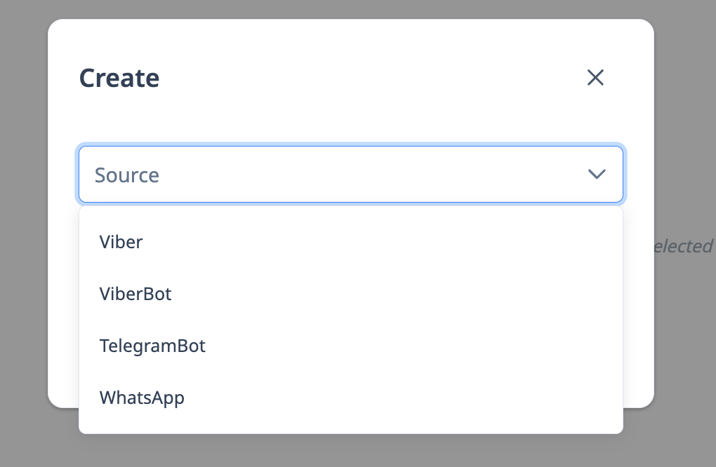 Select Communication Source